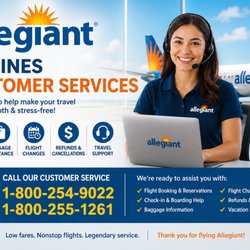 Allegiant Air - The Allegiant Air main customer service number is 1 (800) (255) (1261)NM or 1-800 254 (9O*22)©.