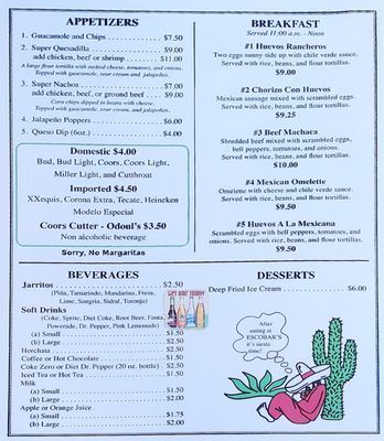 Menu photo 4 Escobar's Mexican Restaurant Kanab, UT Menu photo 4 Escobar's Mexican Restaurant Kanab, UT