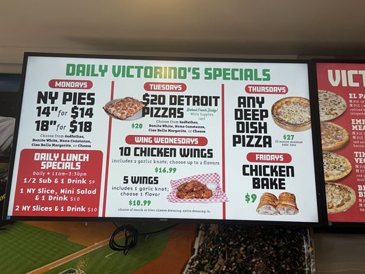 Menu photo 4 Victorinos Pizzeria  Chula Vista, CA