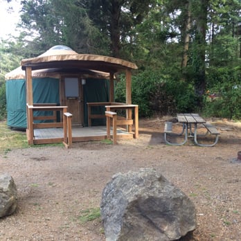 Harris Beach State Park - Our Yurt site. Only ~$10 more than a tent site, and it was amazing! Had a built-in heater and electric, too. - Parks Near Me - Brookings, Oregon Harris Beach State Park - Our Yurt site. Only ~$10 more than a tent site, and it was amazing! Had a built-in heater and electric, too. - Parks Near Me - Brookings, Oregon