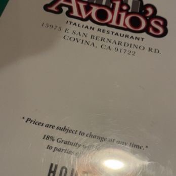 Avolio's Italian Restaurant - Italian Near Me - Covina, California