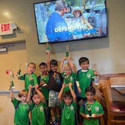 Soccer Boys team enjoyed their well-earned trophies! Soccer Boys team enjoyed their well-earned trophies!