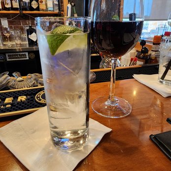 Texas Bistro - Tito's and soda (me) and Merlot (him) - New American Near Me - New Braunfels, Texas Texas Bistro - Tito's and soda (me) and Merlot (him) - New American Near Me - New Braunfels, Texas