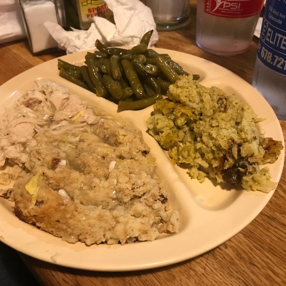 Doug's Place - Chicken &Dressing, Green Beans and Broccoli Casserole! - Southern Near Me - Emerson, Georgia Doug's Place - Chicken &Dressing, Green Beans and Broccoli Casserole! - Southern Near Me - Emerson, Georgia