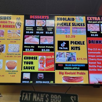 Fat Man's BBQ - Menu page 1 - Barbeque Near Me - Indianapolis, Indiana