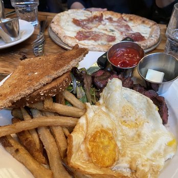 Ainslie - Steak and Eggs. Steak was cooked to a perfect medium rare. - Beer Gardens Near Me - Brooklyn, New York
