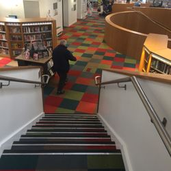 Canada Water Library - Stairs from second to first floor