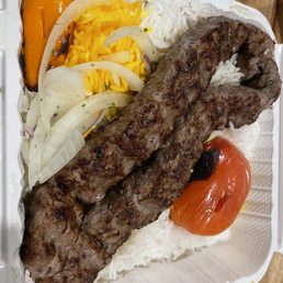 Koobideh Kabob with rice