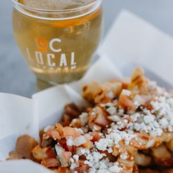 House beer, loaded fries