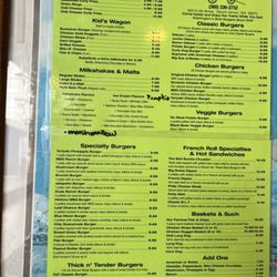 Chuck Wagon Drive-In - The current menu