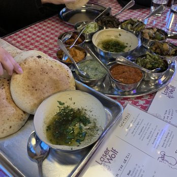 Laser Wolf - Salatim with pita and hummus - Middle Eastern Near Me - Philadelphia, Pennsylvania