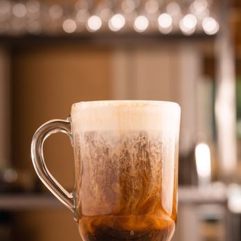 The Finch - Coffee Cocktails: Oatmeal Cookie: Espresso, vanilla, dash cinnamon, steamed oat milk - New American Near Me - Dallas, Texas