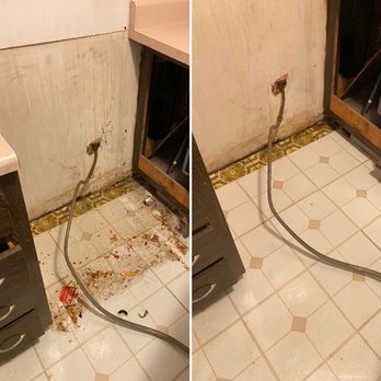 LPMG Cleaning - Behind oven before and after - Office Cleaning Near Me