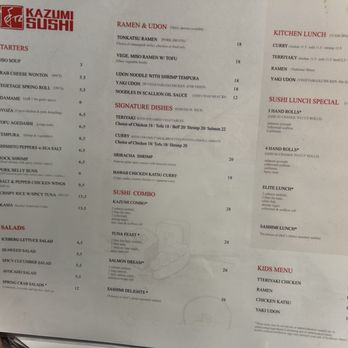 Kazumi Sushi - Menu - Sushi Bars Near Me - Denver, Colorado Kazumi Sushi - Menu - Sushi Bars Near Me - Denver, Colorado