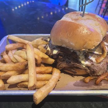 Ole Red - Brisket sandwich with fries - Southern Near Me - Las Vegas, Nevada Ole Red - Brisket sandwich with fries - Southern Near Me - Las Vegas, Nevada
