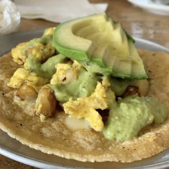 Boomtown Coffee - Breakfast taco with avocado - Cafes Near Me - Houston, Texas