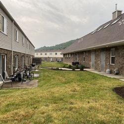 Backyard of apartments