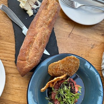 Firefly - French baguette with butter, Big Eye Tuna Tartare - New American Near Me - Studio City, California