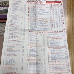 Tong Sing Chinese Restaurant - Full menu