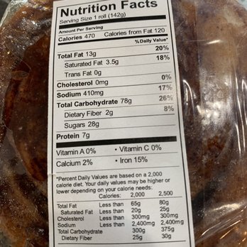 Cinnaholic - My plain Cinnaholic roll nutrition facts .... - Desserts Near Me - Corona, California