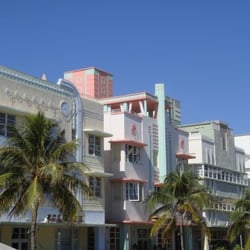 Art Deco Walks - The fabulous Ocean Drive is an art deco wonderland.Let artdecowalks "open" your eyes to its "eyebrows" and portholes!
