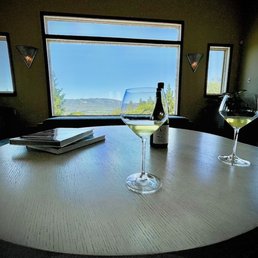 We started off with this crisp WALT Chardonnay and an amazing view perched above the valley.