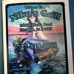 Niko's Grill - Contact and hours