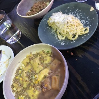 Oberlin - Chitarra Cacio e Pepe, green beans puttanesca and our favorite - agnolotti pasta with jalapeño ricotta stuffing and sauce. - New American Near Me - Providence, Rhode Island Oberlin - Chitarra Cacio e Pepe, green beans puttanesca and our favorite - agnolotti pasta with jalapeño ricotta stuffing and sauce. - New American Near Me - Providence, Rhode Island