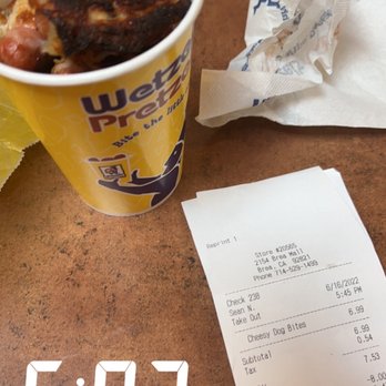 Wetzel's Pretzels - Took a long time - Pretzels Near Me - Brea, California