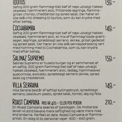 Salinaz - Menu