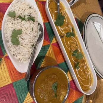 Taj Grill - Fish Curry Plain Rice Prawn Tikka Masala - Indian Near Me - Vallejo, California
