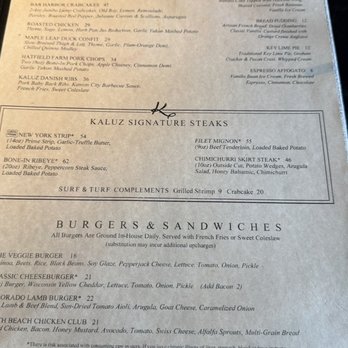 Kaluz  Restaurants - Menu - New American Near Me - Plantation, Florida