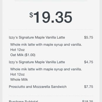 Blue Chicken Bakery - Receipt that shows that I got the "prosciutto" sandwich and coffees. - Bakeries Near Me - Great Falls, Virginia Blue Chicken Bakery - Receipt that shows that I got the "prosciutto" sandwich and coffees. - Bakeries Near Me - Great Falls, Virginia