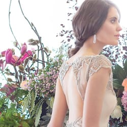Gwendolynne - Gwendolynne Elke Wedding Dress with gorgeous flowers from Flower Vasette