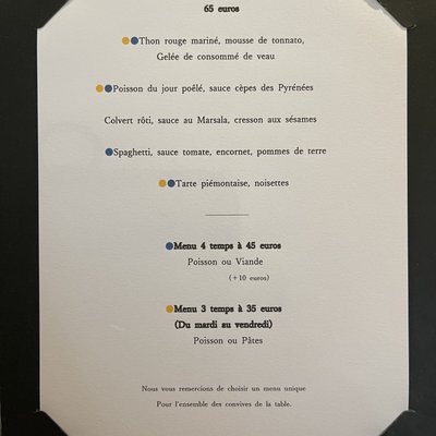 Menu photo 5 Restaurant l'Inconnu Paris, 75 Menu photo 5 Restaurant l'Inconnu Paris, 75