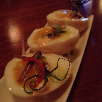 DaiLo - Deviled Egg...amuse bouche.  It was very good especially with the crispy salty little anchovy. - Chinese Near Me - Toronto, Ontario