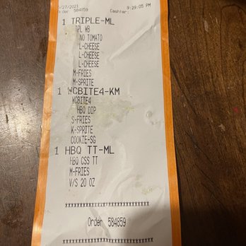 Whataburger - a receipt for a restaurant - Fast Food Near Me - Queen Creek, Arizona Whataburger - a receipt for a restaurant - Fast Food Near Me - Queen Creek, Arizona