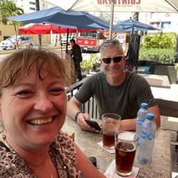Teva's Travel and Tours - Enjoying cups at Hard Rock Cafe in Cozumel