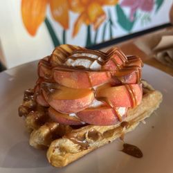 Waffle Love - Peaches and cream