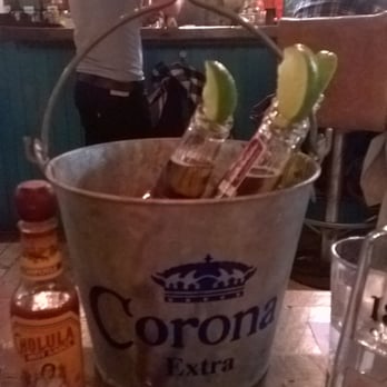 Topolabamba - Grainy shot of a bucket of beers (4 beers for £10!!!) - Mexican Near Me - Glasgow, GLG
