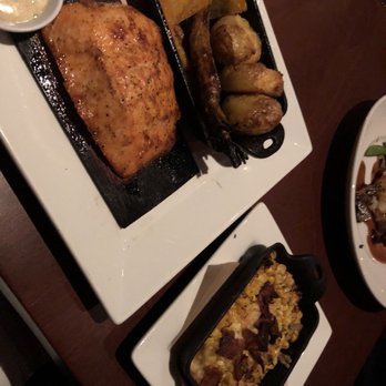 Seasons 52 - Salmon with a side of corn - New American Near Me - Phoenix, Arizona Seasons 52 - Salmon with a side of corn - New American Near Me - Phoenix, Arizona