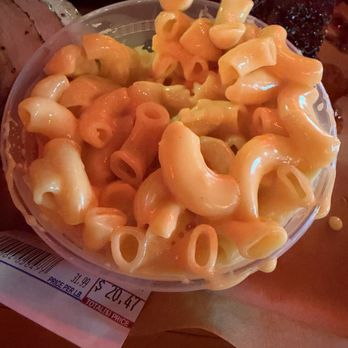 Hutchins BBQ - New type of Mac and cheese, bigger noodles and no bacon. - Barbeque Near Me - McKinney, Texas