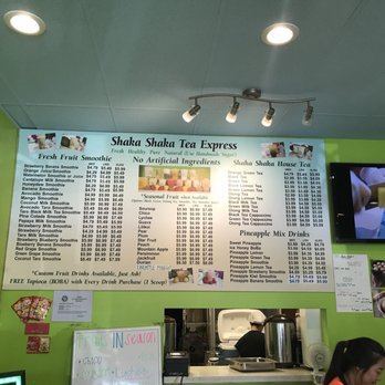 Shaka Shaka Tea Express - They have a plethora of choices to choose from. I love how you can substitute whole milk with Almond or Soy milk. - Desserts Near Me - Honolulu, Hawaii Shaka Shaka Tea Express - They have a plethora of choices to choose from. I love how you can substitute whole milk with Almond or Soy milk. - Desserts Near Me - Honolulu, Hawaii