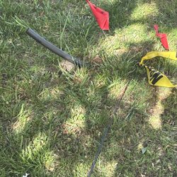 Ezsat And Wireless - And here's a better picture of the conduit just stubbed up in my front yard for the last three months after two visits.