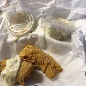 Hook Fish & Chicken - Cod which slightly larger than the small coleslaw containers. I drove all the way from Fairfield for this disappointing meal. - Fish & Chips Near Me - Cincinnati, Ohio Hook Fish & Chicken - Cod which slightly larger than the small coleslaw containers. I drove all the way from Fairfield for this disappointing meal. - Fish & Chips Near Me - Cincinnati, Ohio