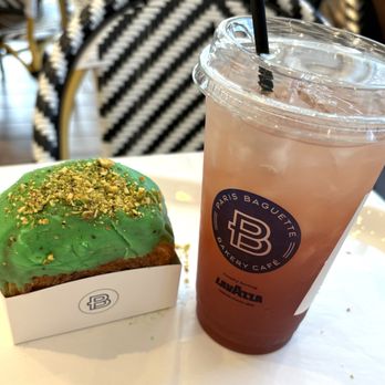 Paris Baguette - Pistachio Crossaint & strawberry lemonade refresher - strawberry much better - Bakeries Near Me - Tampa, Florida Paris Baguette - Pistachio Crossaint & strawberry lemonade refresher - strawberry much better - Bakeries Near Me - Tampa, Florida