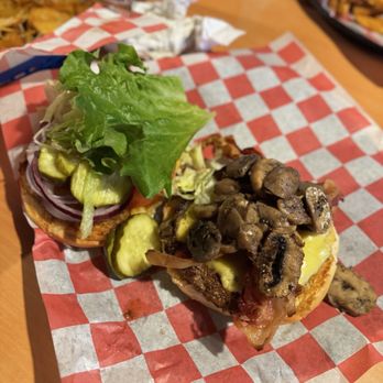 Fuddruckers - The works burger - American Near Me - Ashburn, Virginia Fuddruckers - The works burger - American Near Me - Ashburn, Virginia