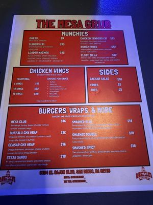 Menu photo 7 The Mesa Bar & Grill San Diego, CA