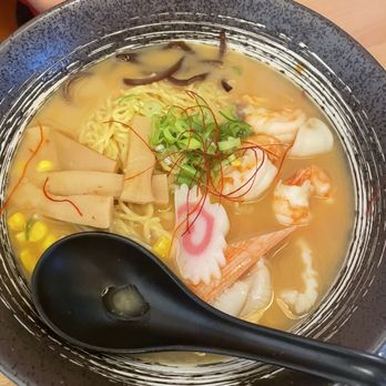 Takumi Ramen Bar - Seafood Ramen: very tasty!! The shrimp were cooked perfect. - Ramen Near Me - Tupelo, Mississippi Takumi Ramen Bar - Seafood Ramen: very tasty!! The shrimp were cooked perfect. - Ramen Near Me - Tupelo, Mississippi