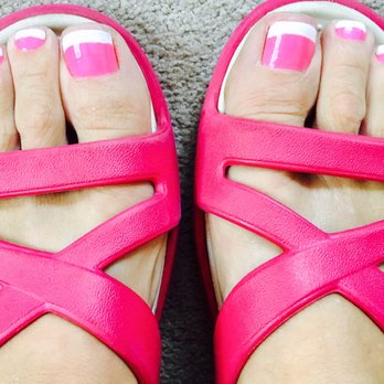 Top Nails - My "End of Summer" neon pink French manicure. They did a GREAT job!!!! - Nail Salons Near Me - Manchester, New Hampshire Top Nails - My "End of Summer" neon pink French manicure. They did a GREAT job!!!! - Nail Salons Near Me - Manchester, New Hampshire
